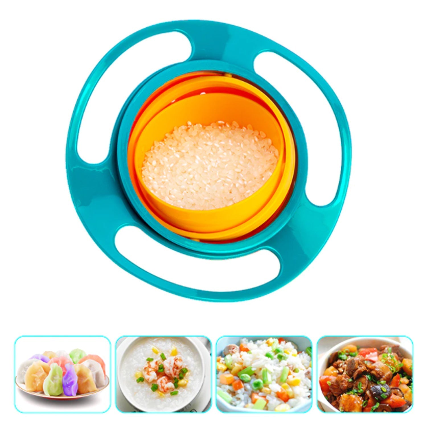 Rotating Baby Bowl used for serving food to kids and toddlers etc.