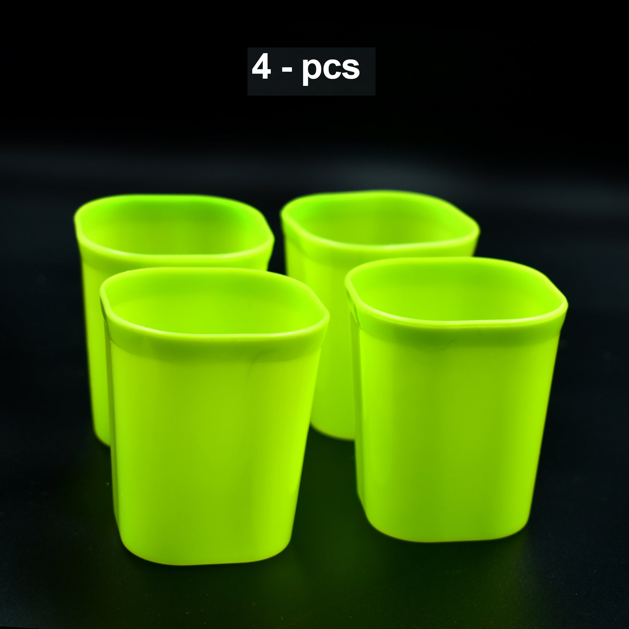 Plastic Drinking Glass Set For Drinking Milk Water Juice (Pack of 4)