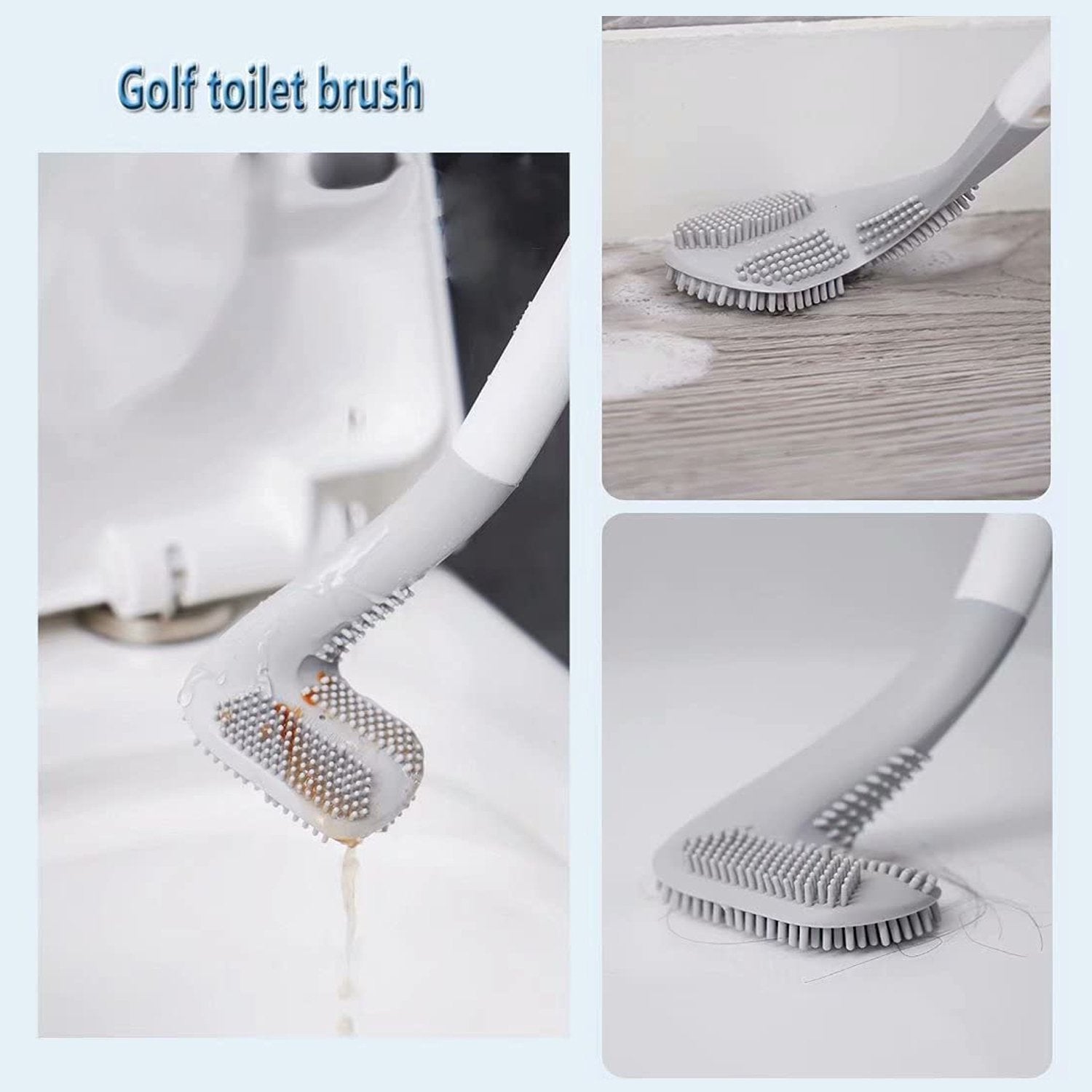 Golf Shape Toilet Cleaner Brush  & Magic Sticker Holder