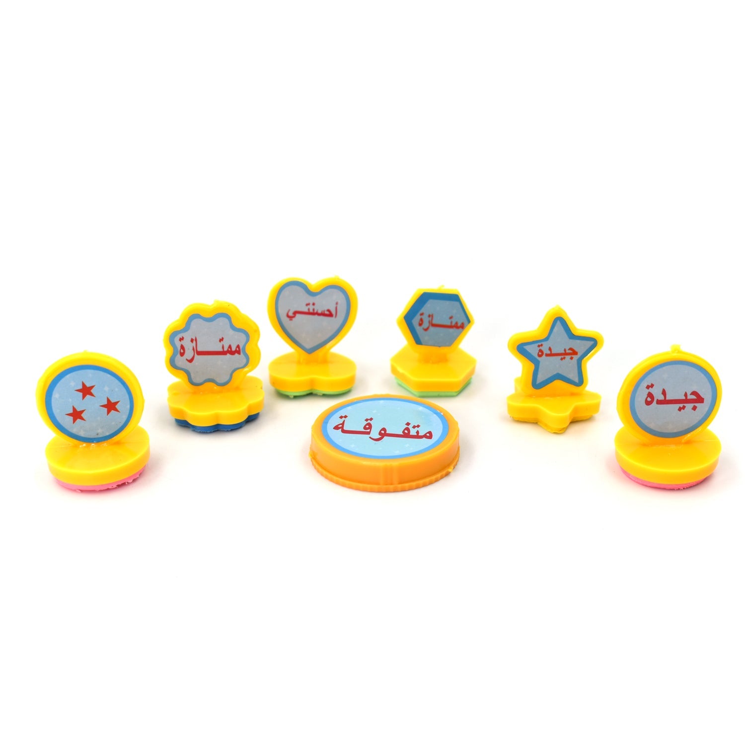 Unique Different Shape Stamps 7 pieces for Kids Motivation and Reward Theme Prefect Gift for Teachers, Parents and Students (Multicolor)