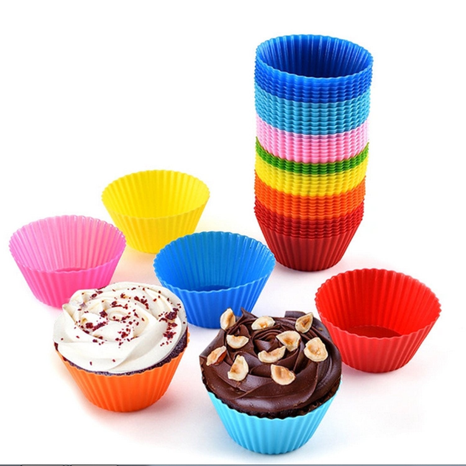 Silicone Cup Cake Mould (1Pc)