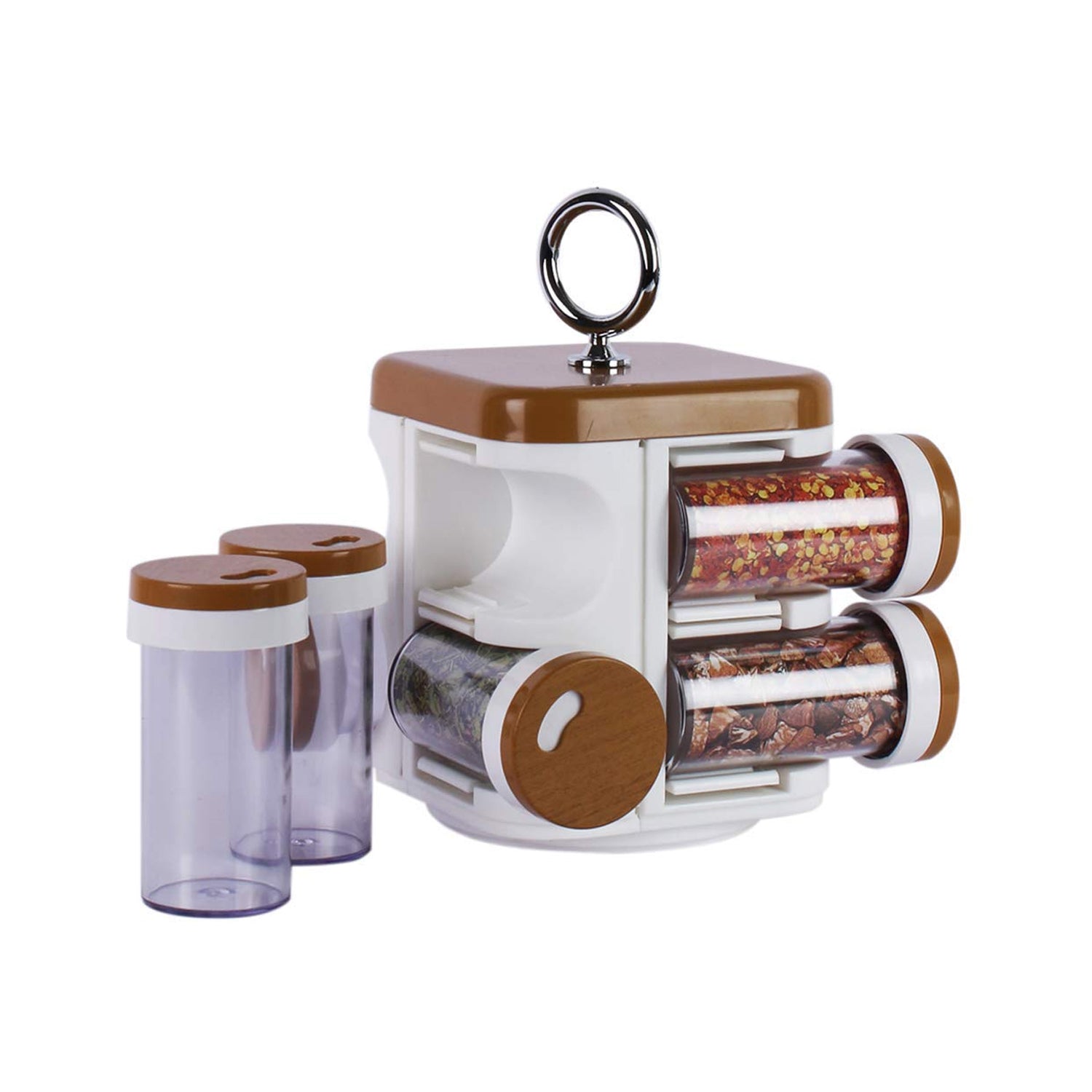 Ganesh Storewell Plastic Spice Rack - Set of 8