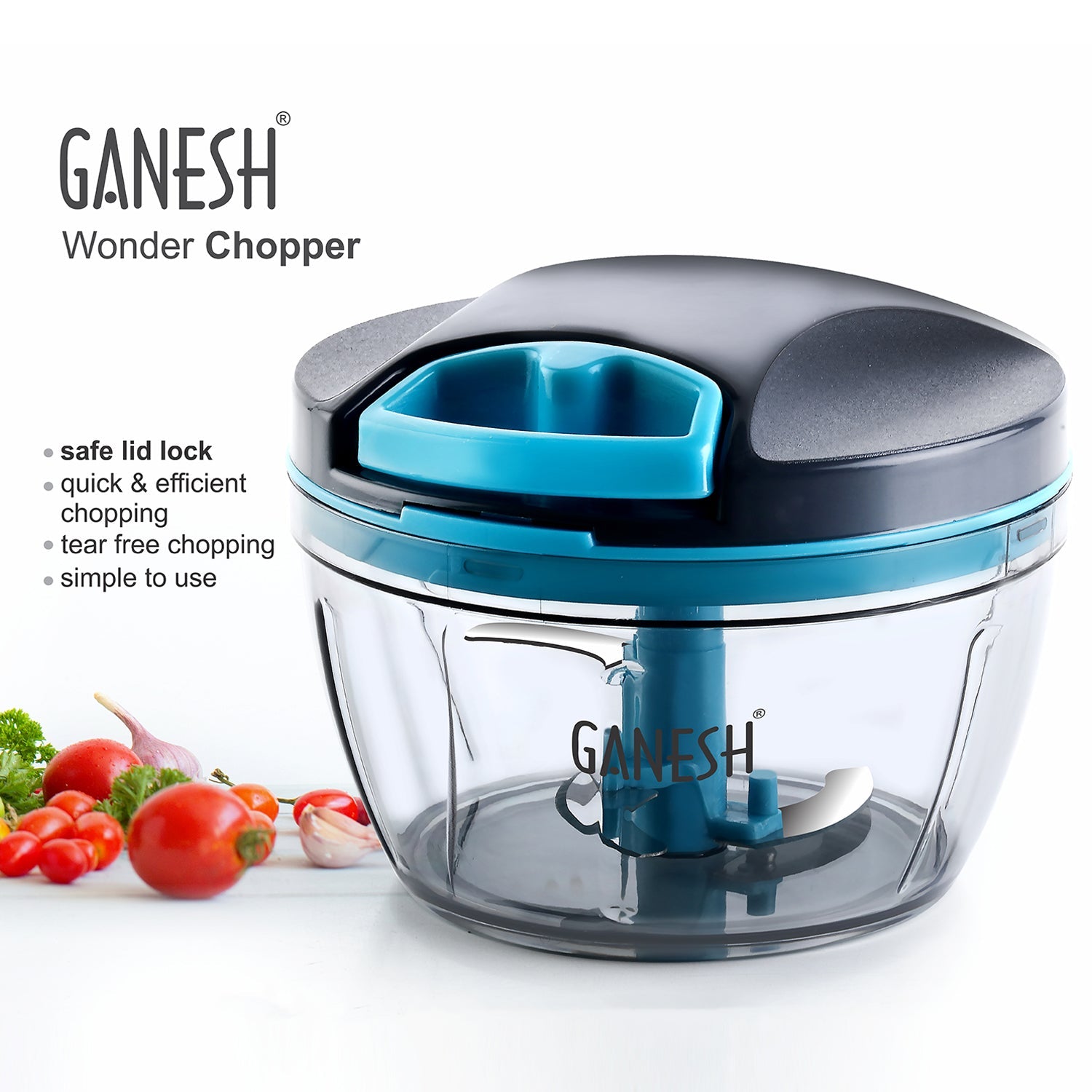 GANESH Wonder Chopper, Grey (470Ml)