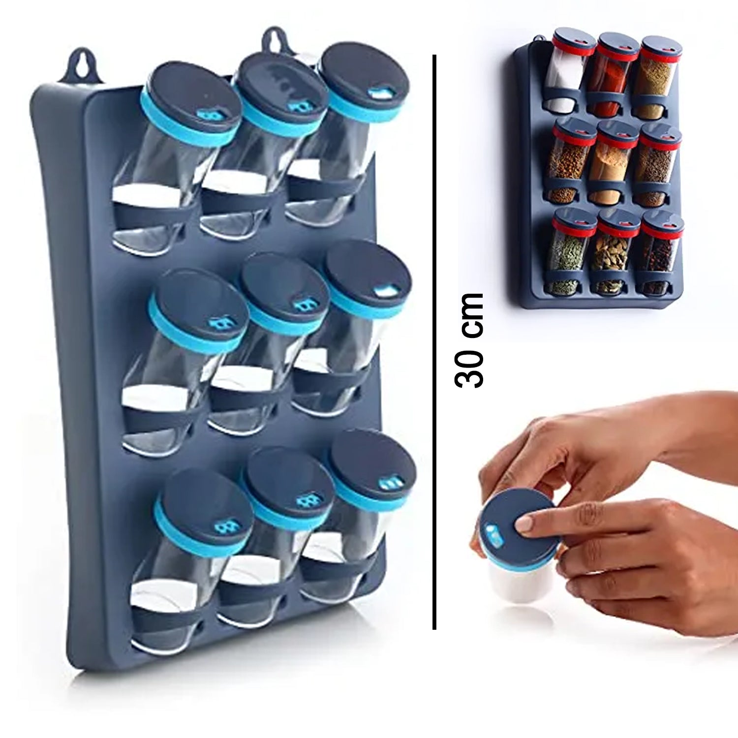 Space Saver Spice Rack  9 Piece Spice Set