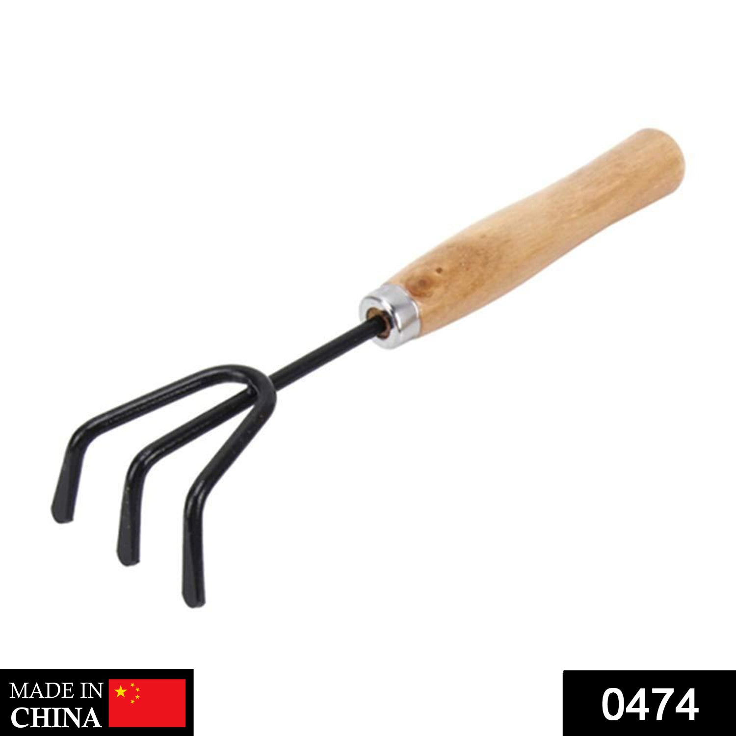 0474 Hand Cultivator (Steel, Black)