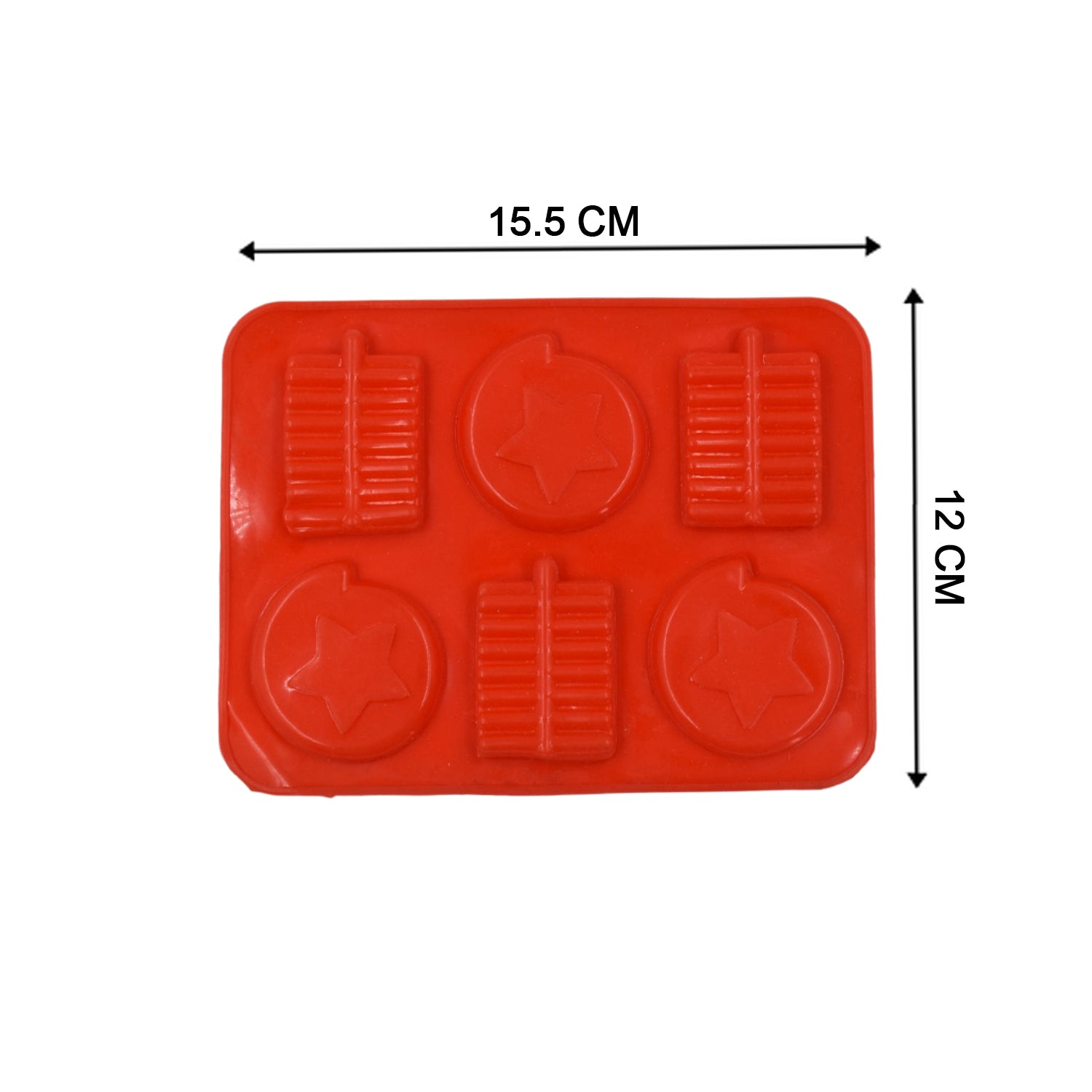 6cavity Chocolate Mould Tray | Cake Baking Mold | Flexible Silicon Ice Cupcake Making Tools