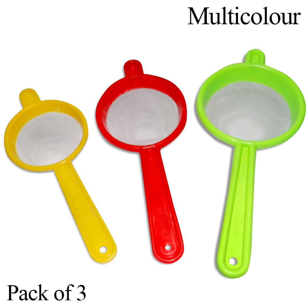 Plastic Multipurpose Tea and Coffee Strainer (Pack of 3)