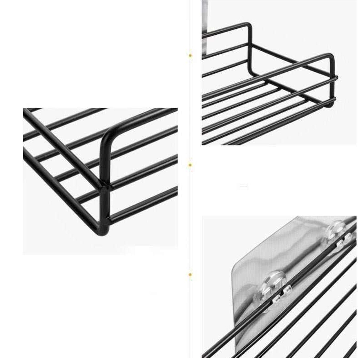 Multipurpose Wall Mount Metal Bathroom Shelf and Rack for Home and Kitchen.