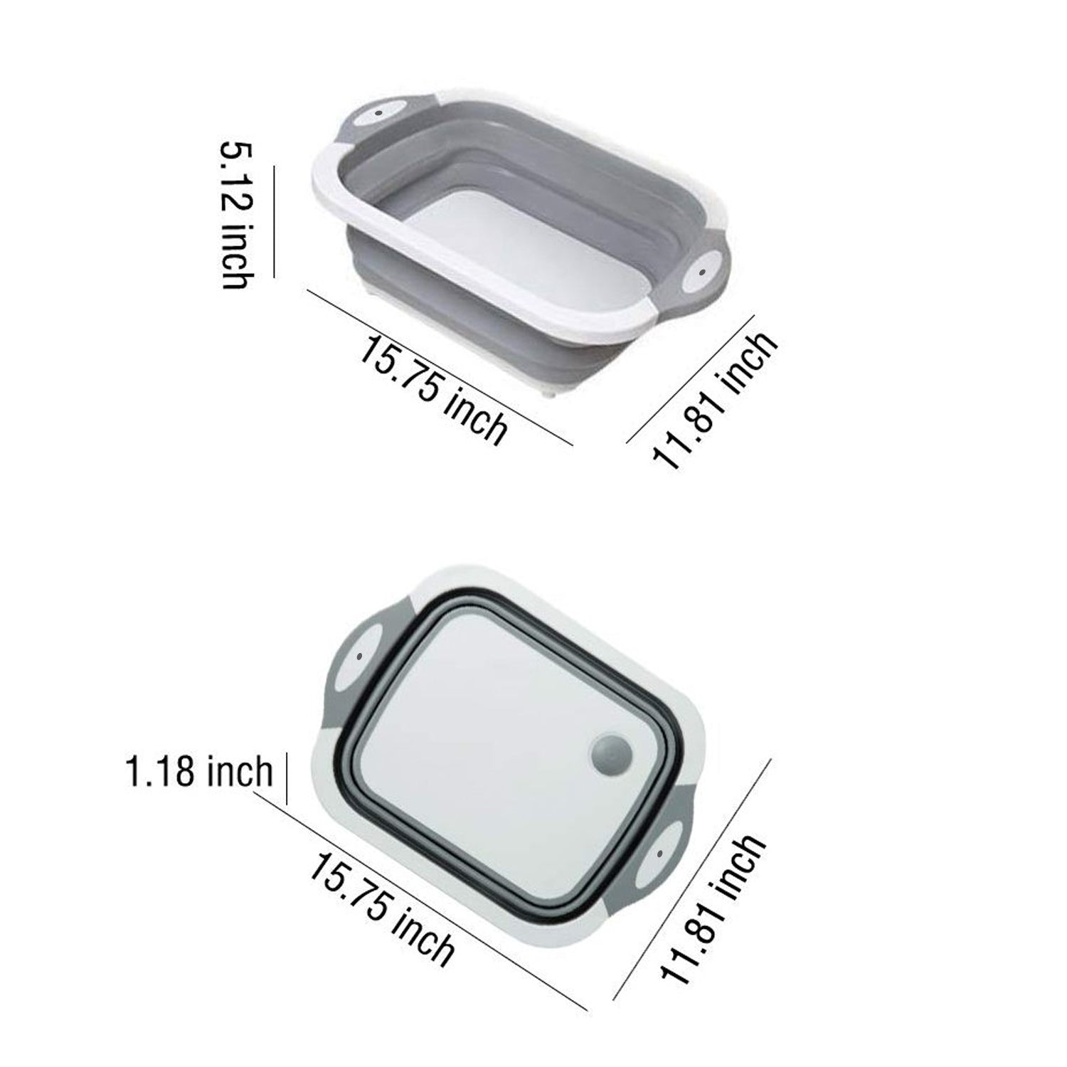 Collapsible Cutting Board with Dish Tub Basket