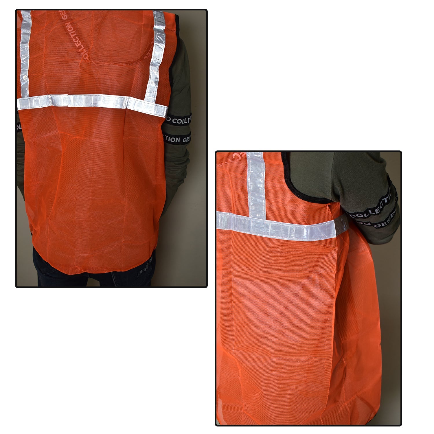 Orange Safety Jacket For Having protection against accidents usually in ...