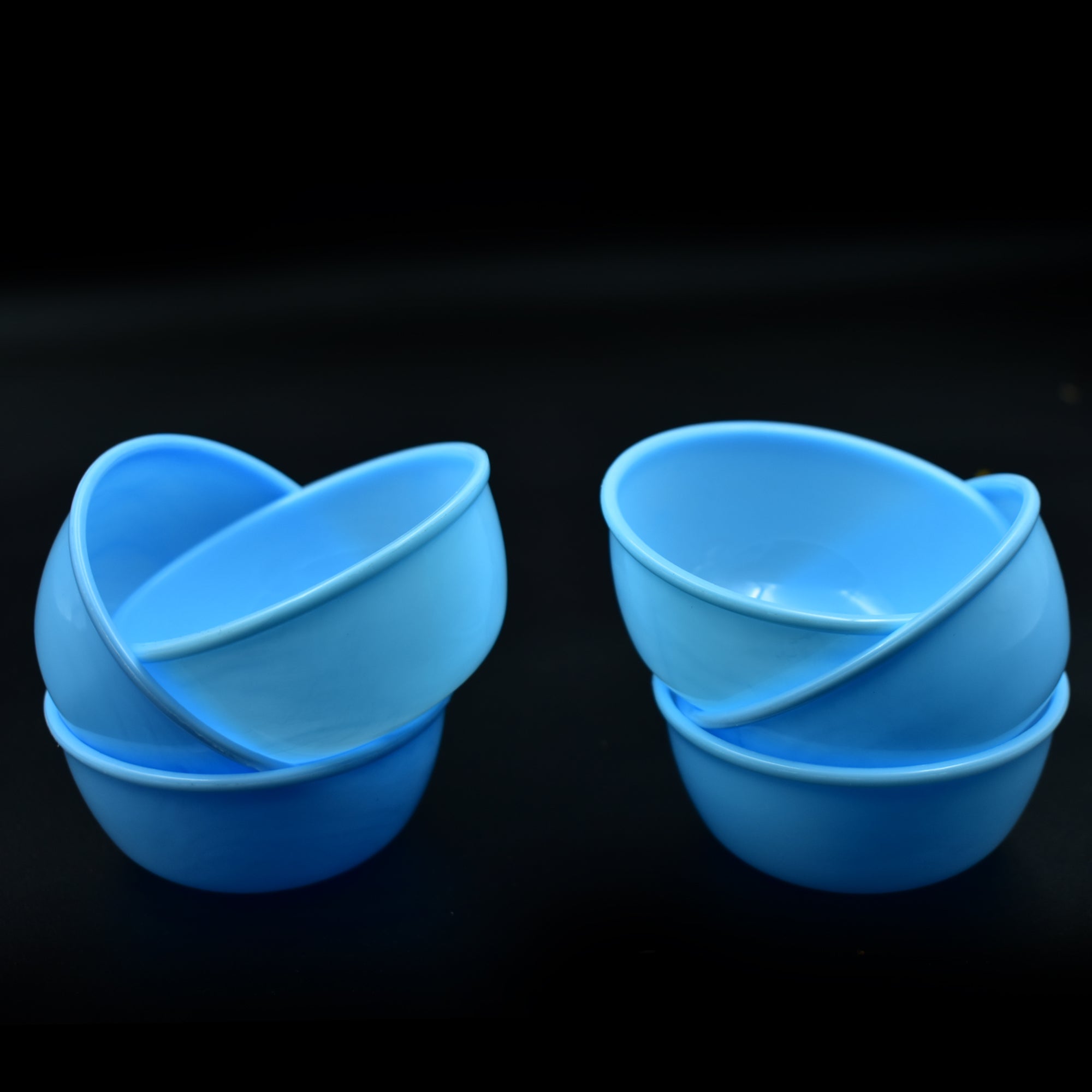 Small Plastic Bowl Set, Microwave Safe Unbreakable, Set of 6 (Mix Color)