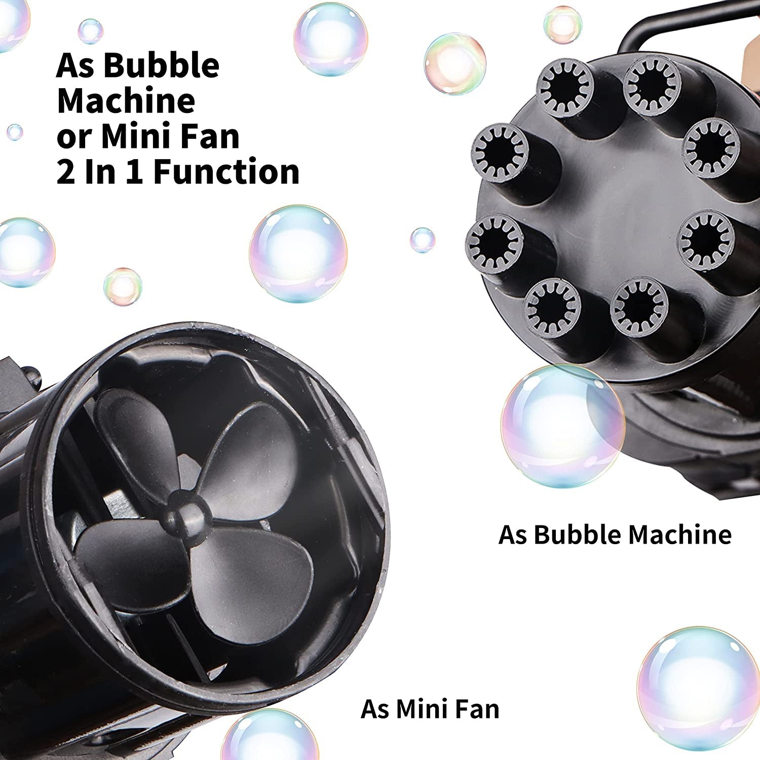 8-Hole battery operated Bubbles Gun Toys for Boys and Girls (1Pc Only)