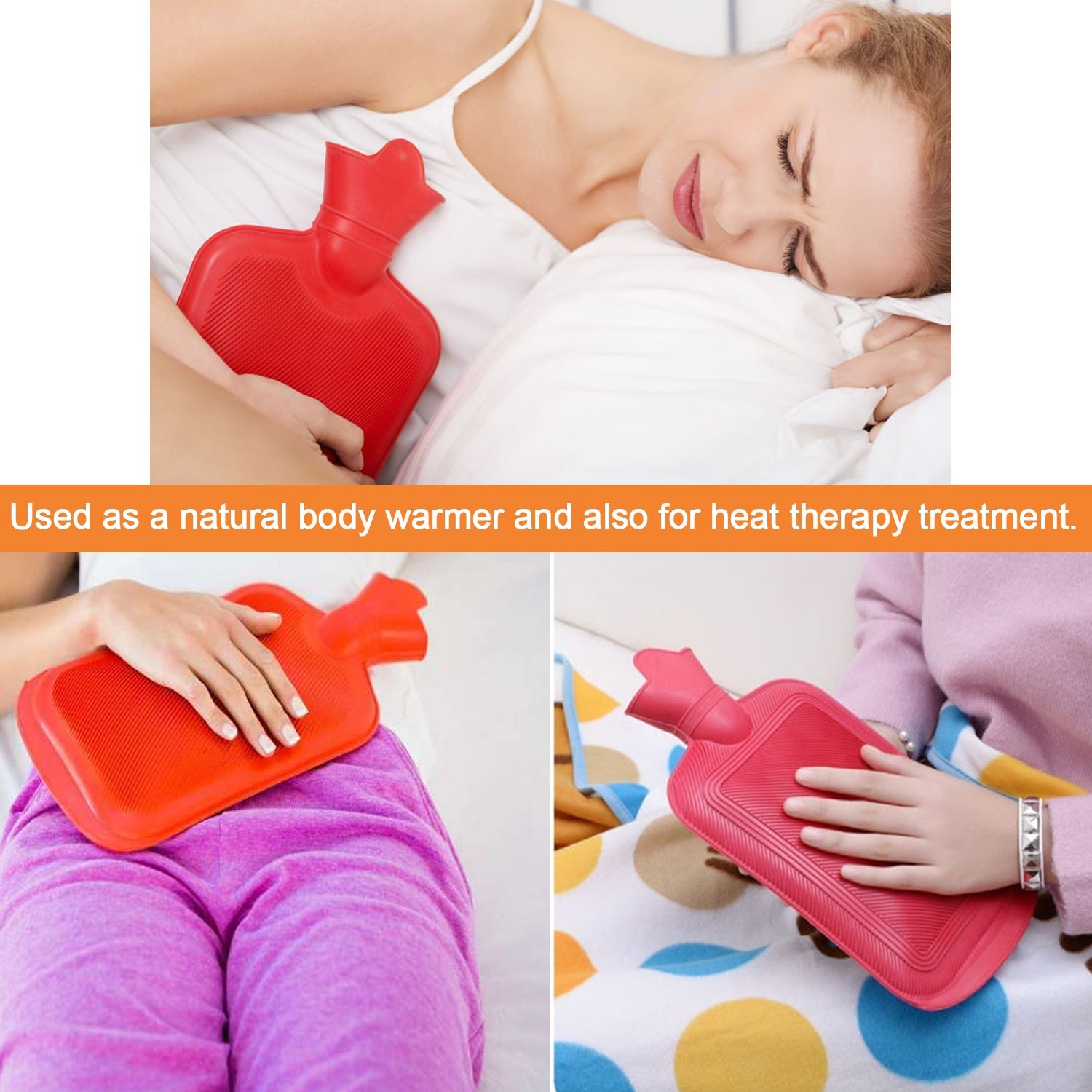 0395 (Small) Rubber Hot Water Heating Pad Bag for Pain Relief (300 ML)