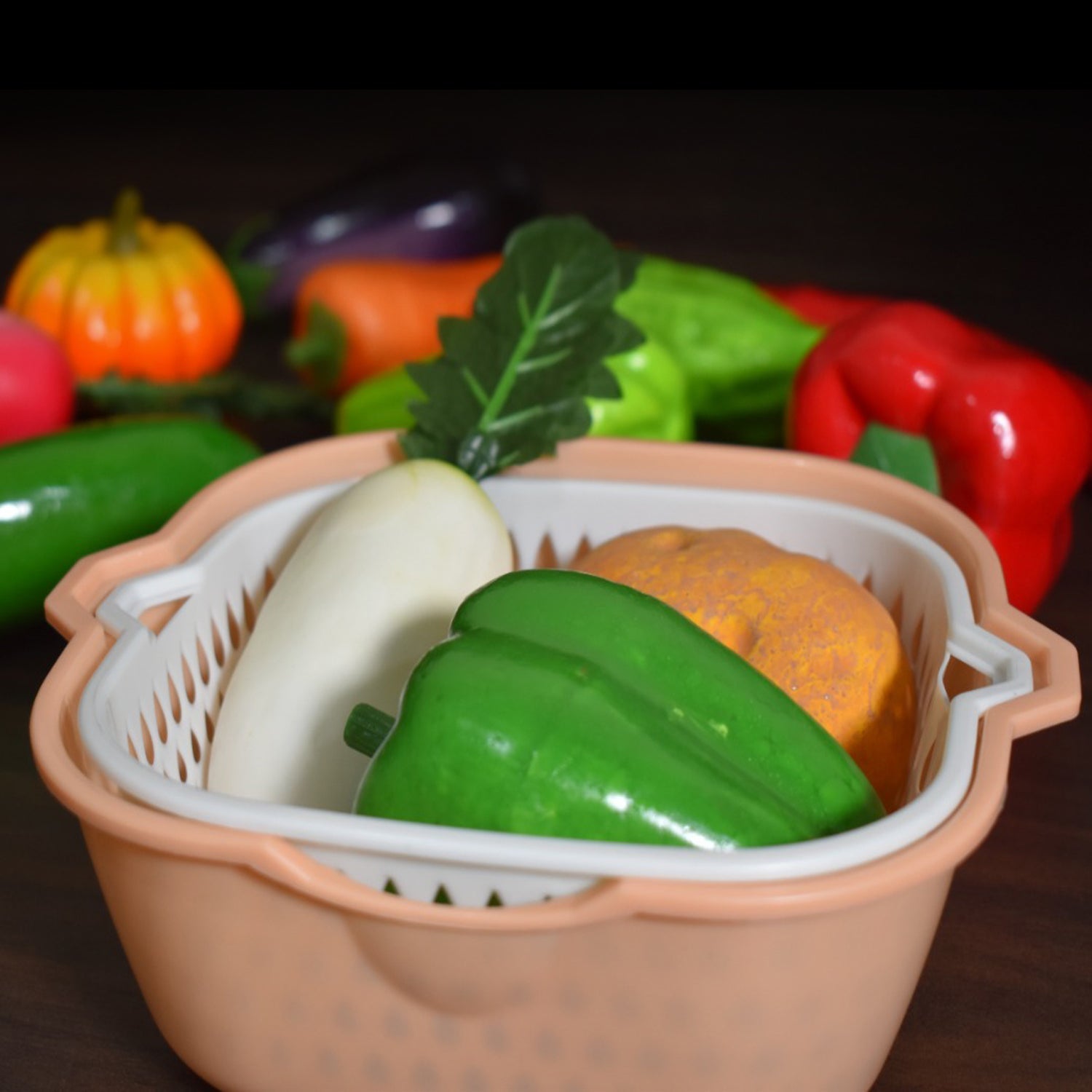 2 In 1 Basket Strainer To Rinse Various Types Of Items Like Fruits, Vegetables Etc.