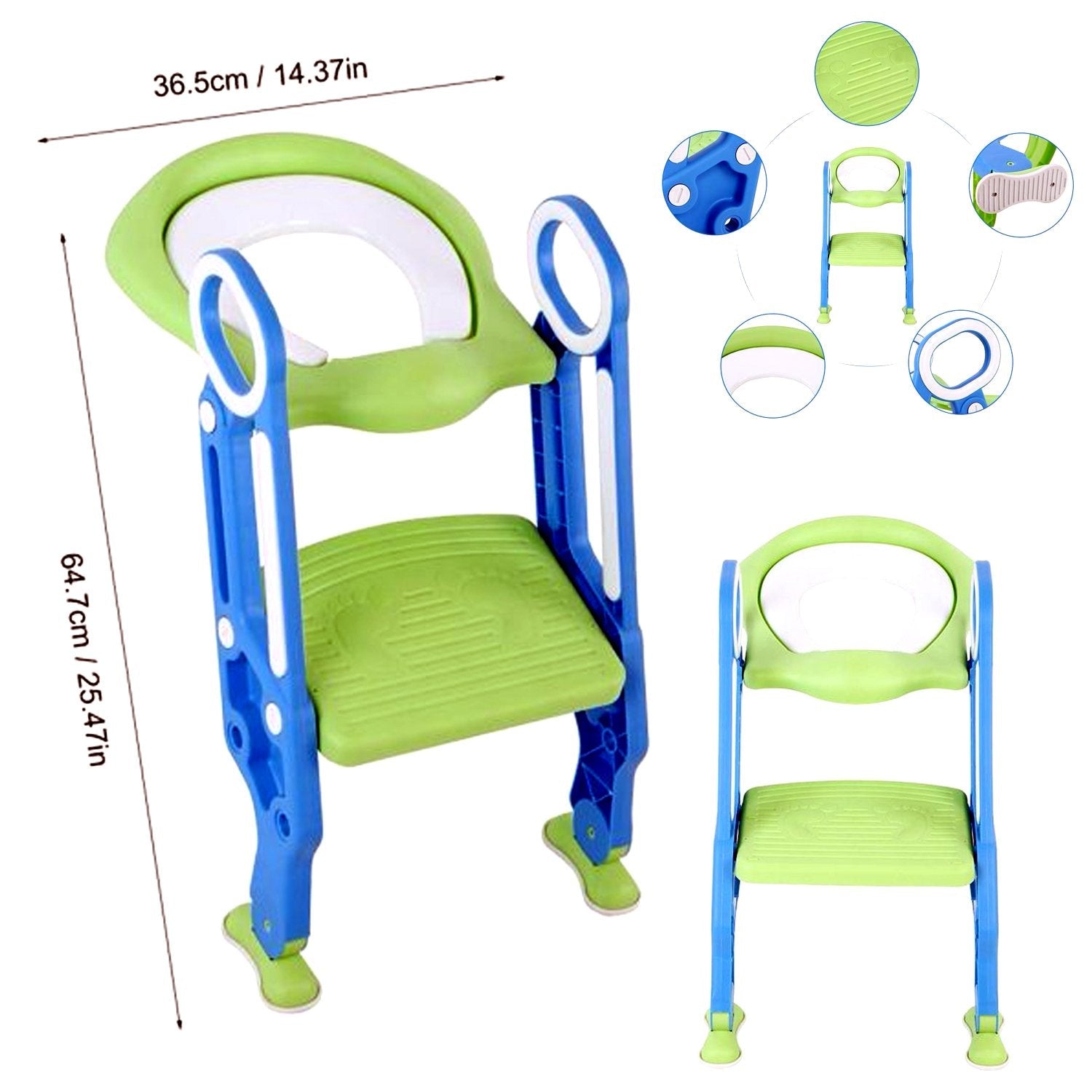 2 in 1 Training Foldable Ladder Potty Toilet Seat for Kids