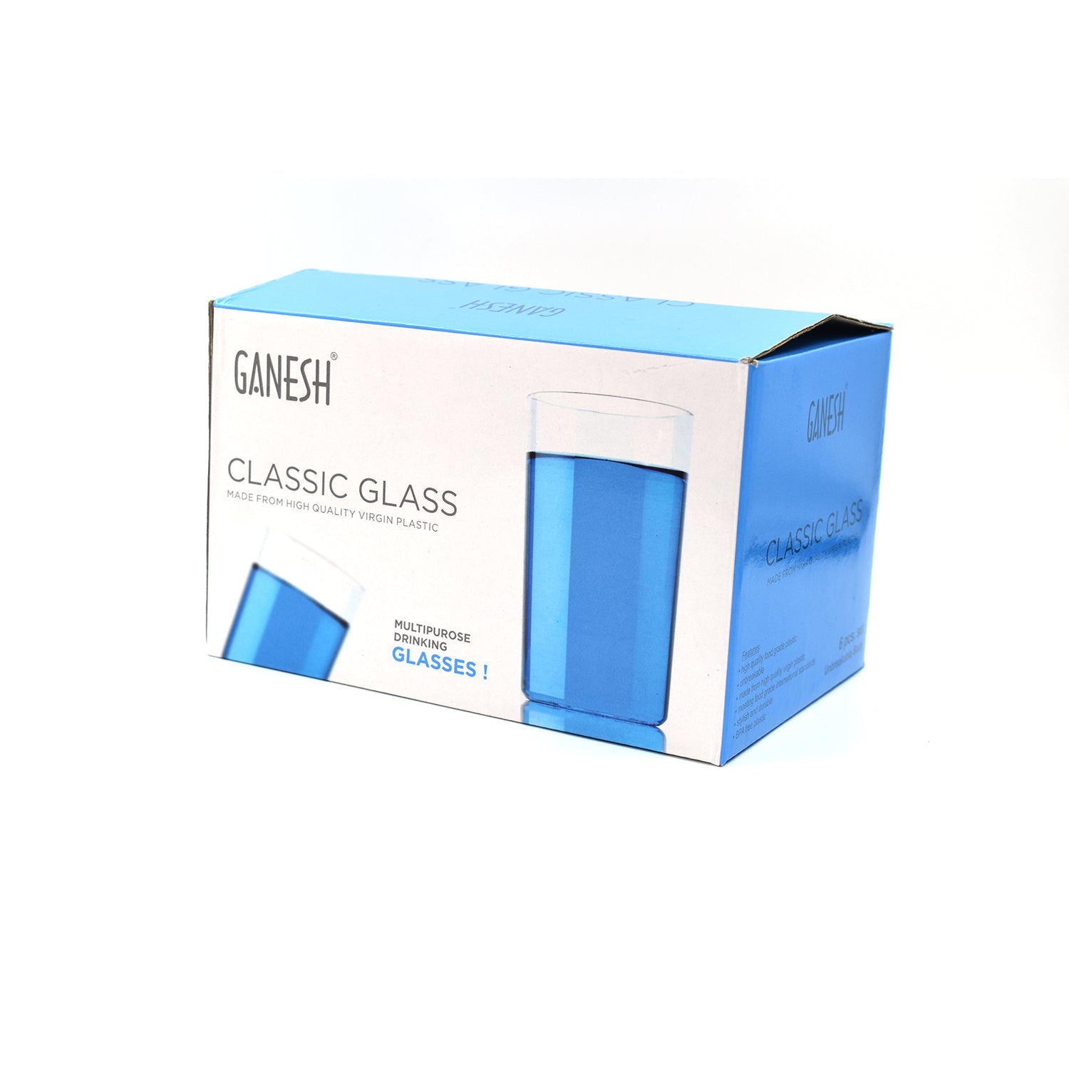 Ganesh Classic Glass Set of-6 (Each Glass 350ml)