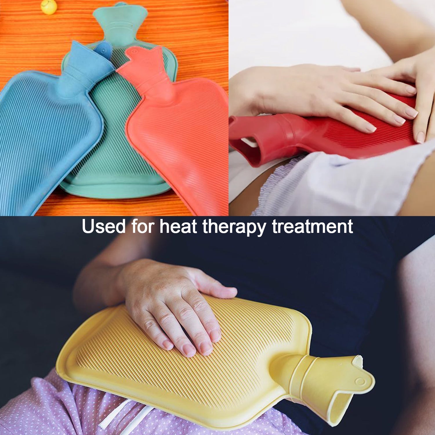 (Medium) Rubber Hot Water Heating Pad Bag for Pain Relief (750 ML)
