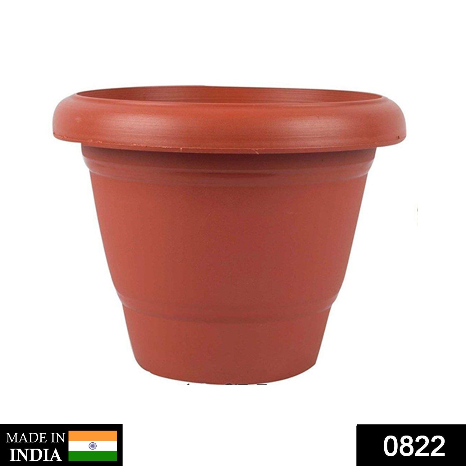 Garden Heavy Plastic Planter Pot/Gamla  (Brown, Pack of 1)