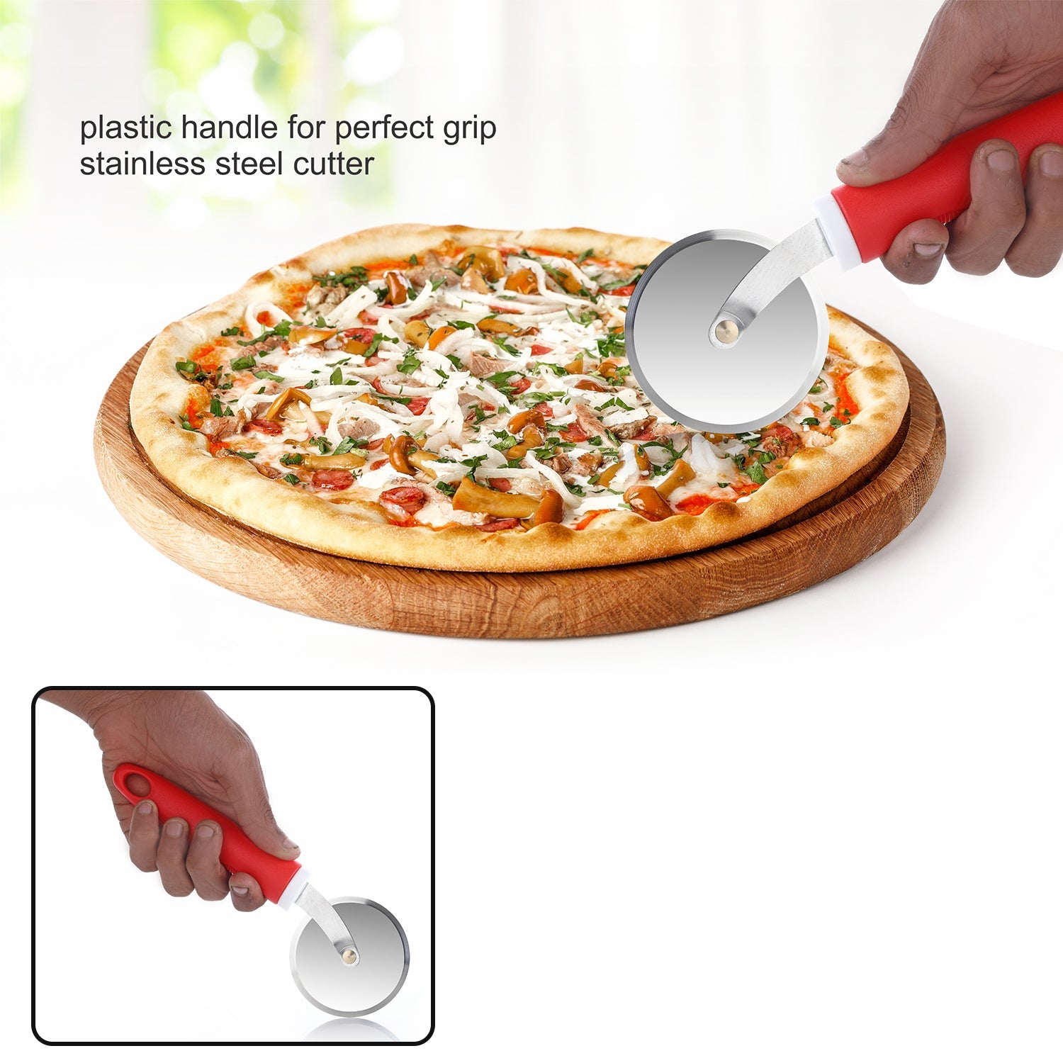 Ganesh PIZZA / PASTRY CUTTER Wheel Pizza Cutter  (Stainless Steel)