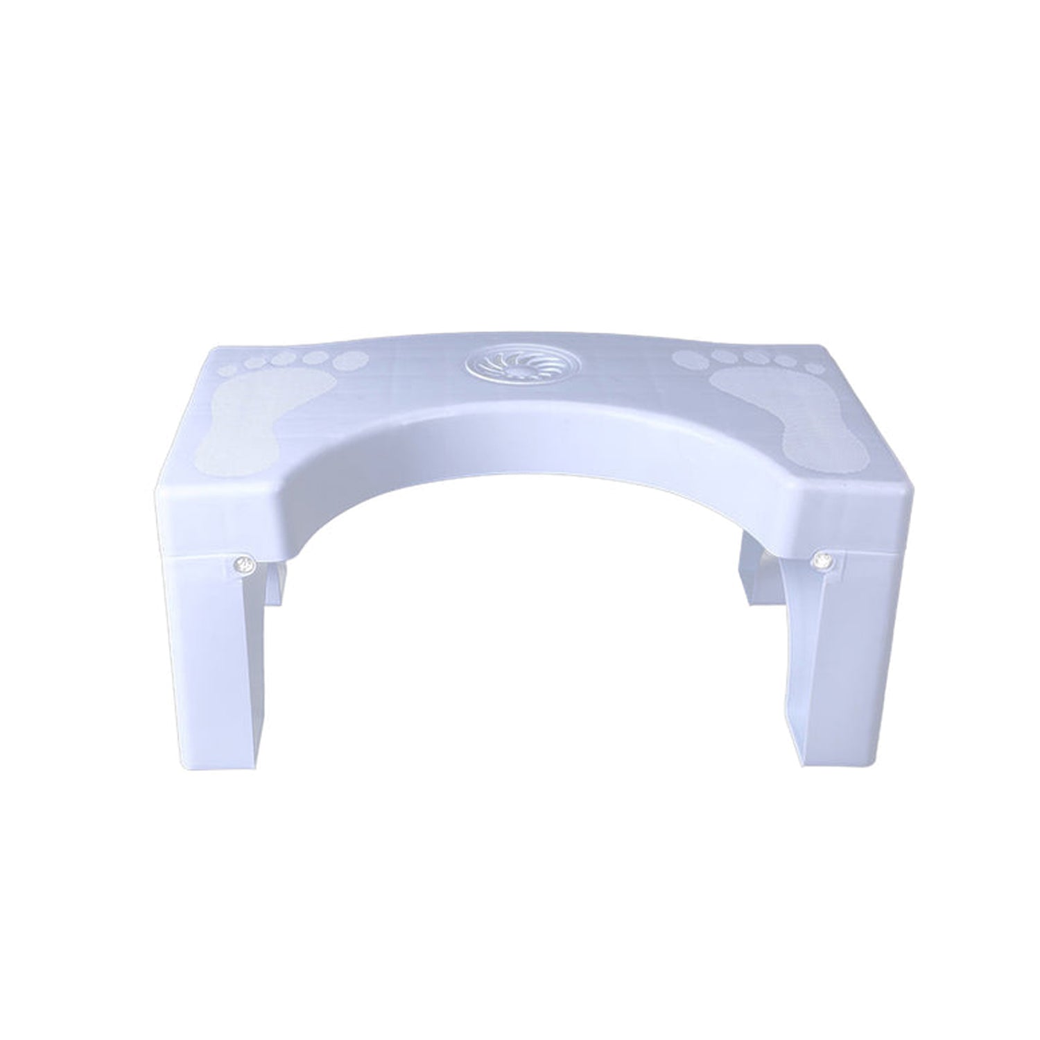 Plastic Non-Slip Folding Toilet Squat Stool - White Color