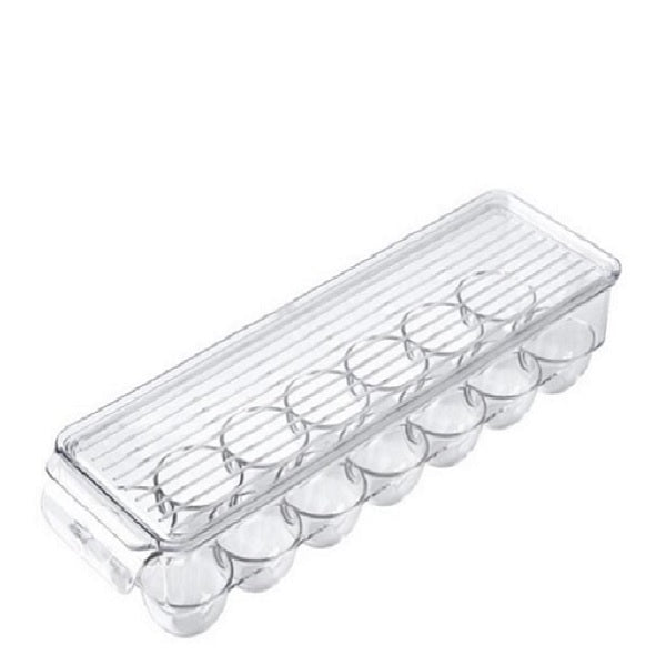 14 Grid Transparent Refrigerator Egg Storage Box With Lid