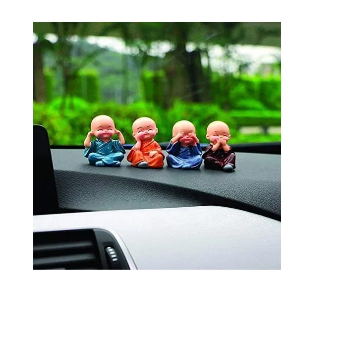 4 Pcs Monk Car Decoration