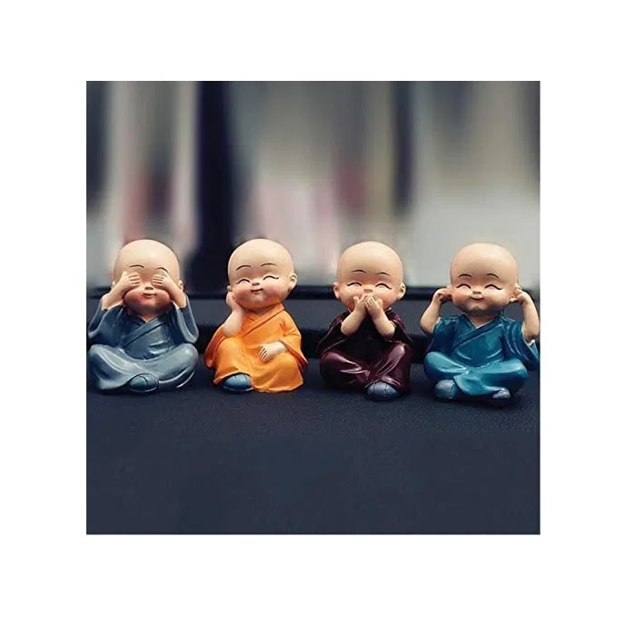 4 Pcs Monk Car Decoration