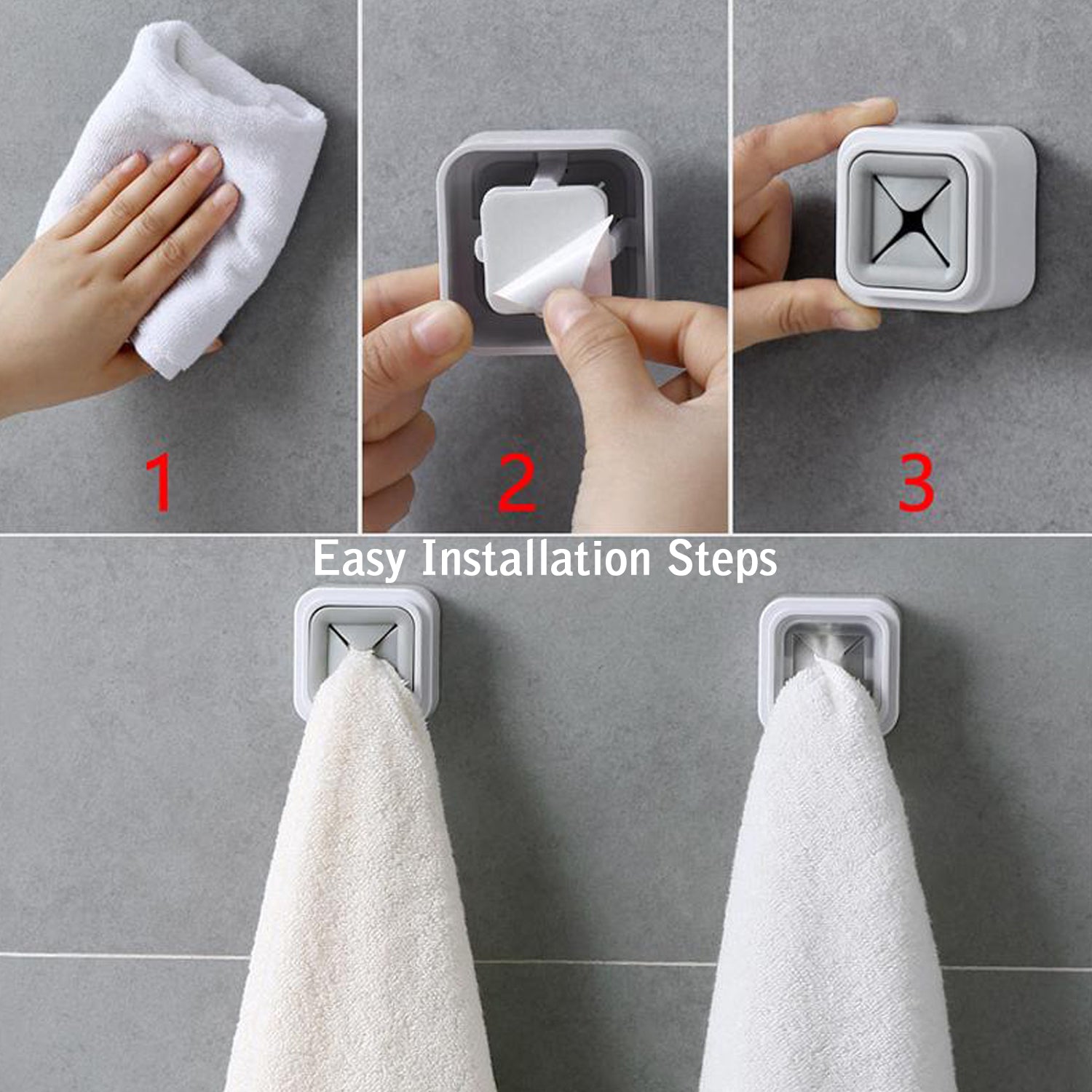 4 Pc Towel Holder mostly used in all kinds of bathroom purposes for hanging and placing towels for easy take-in and take-out purposes.