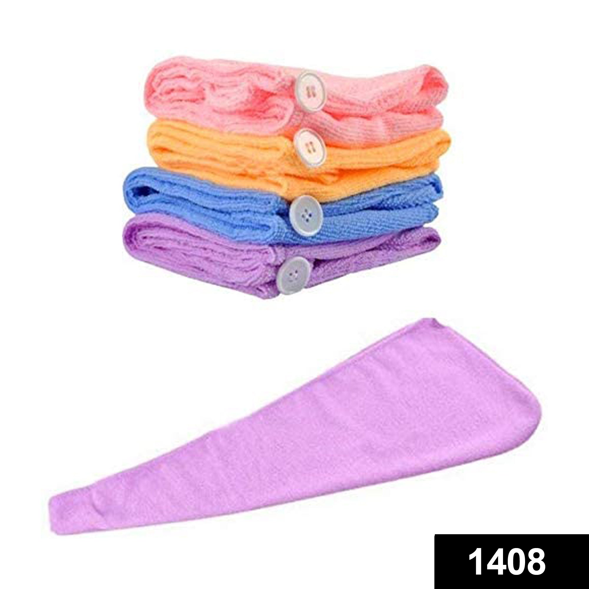 Quick Turban Hair-Drying Absorbent Microfiber Towel/Dry Shower Caps (1 Pc)