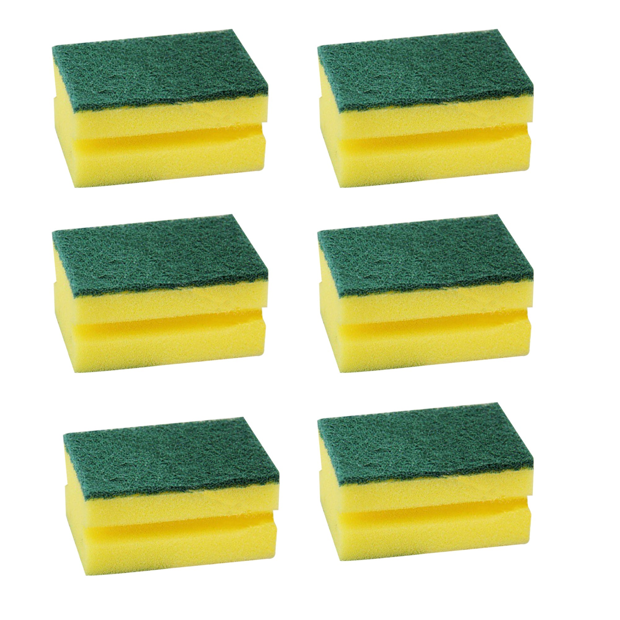 Scrub Sponge 2 in 1 PAD for Kitchen, Sink, Bathroom Cleaning Scrubber (6 pc)