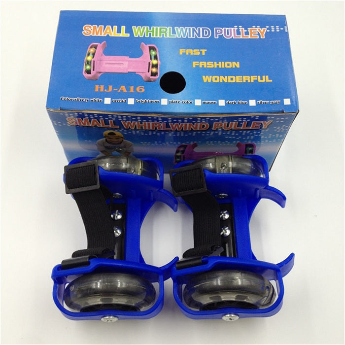 Small Whirlwind Pulley Light Up Roller Shoes Skates  ( Random )