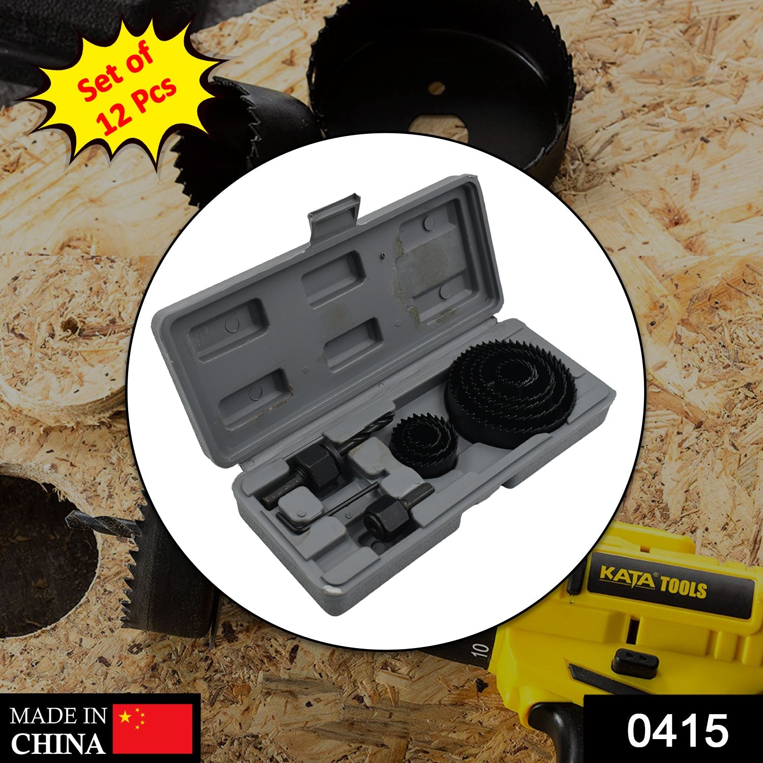 -12 pcs 19-64mm Hole Saw Kit