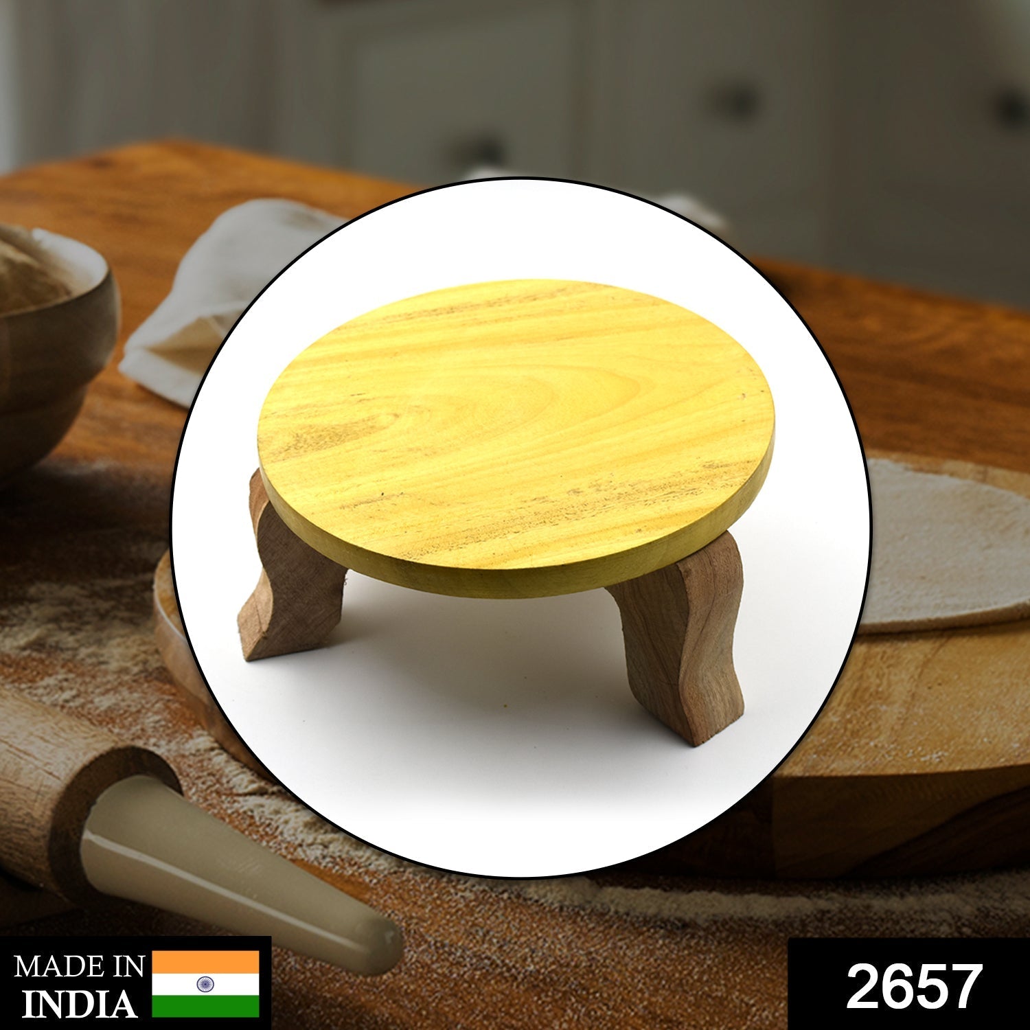 Wooden Butcut Patala Used for Home Purposes Including Making Rotis Etc.