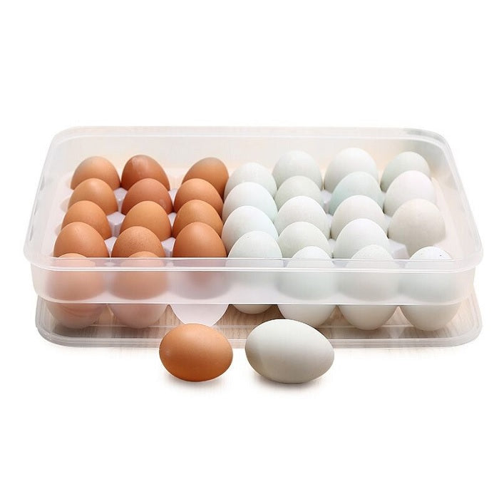 34 Grid Plastic Egg Storage Box With Lid (Minor Damage)