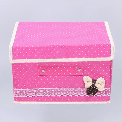 Bow Design Non Woven Storage Box (Big)-9