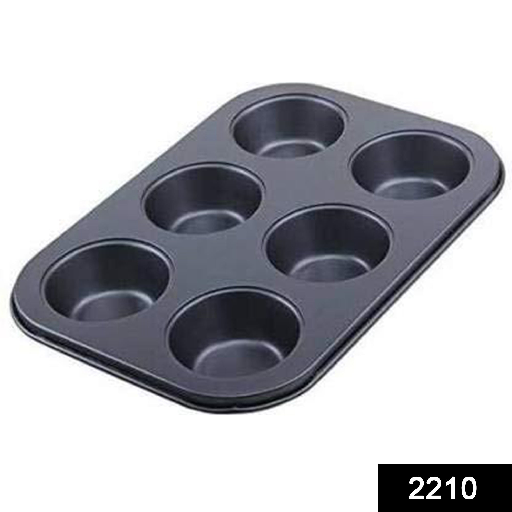 Non-Stick Reusable Cupcake Baking Slot Tray for 6 Muffin Cup