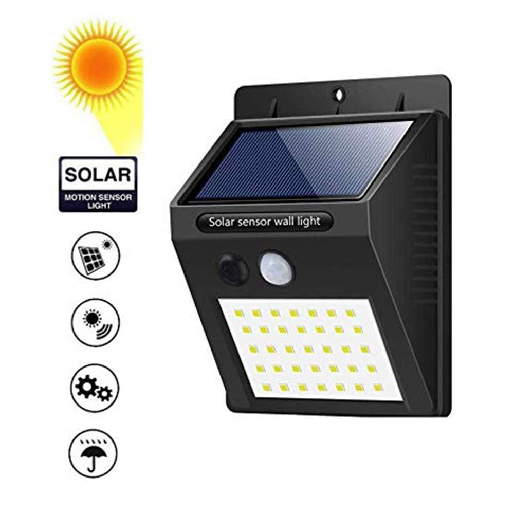 0213 Solar Security LED Night Light for Home Outdoor/Garden Wall (Black) (20-LED Lights)