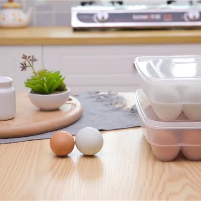 34 Grid Plastic Egg Storage Box With Lid (Minor Damage)