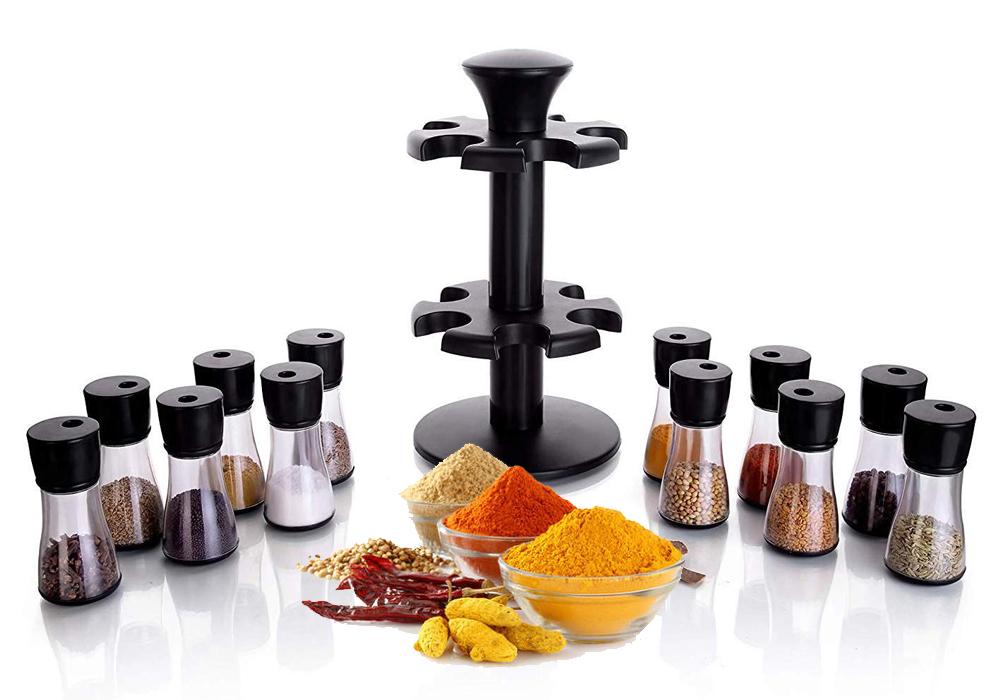 0095 Revolving Plastic Spice Rack Masala Organiser (12 pcs )