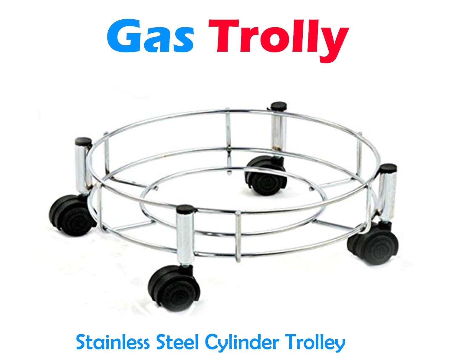 0118 Stainless Steel Gas Cylinder Trolley