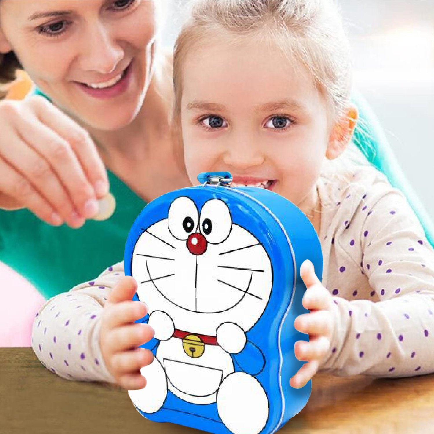 Cartoon Character Metal Piggy Bank Coin Box Money Box