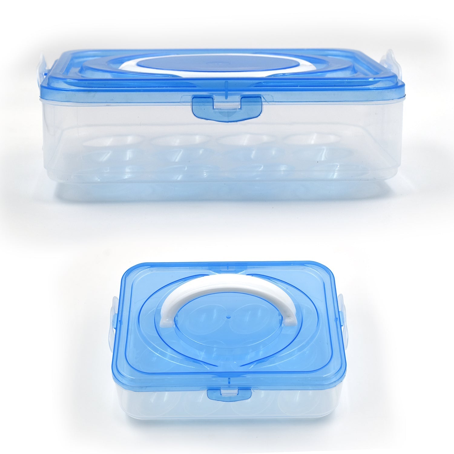 Plastic Kitchen Refrigerator Egg Storage 12 Grid 1 Layer Egg Container