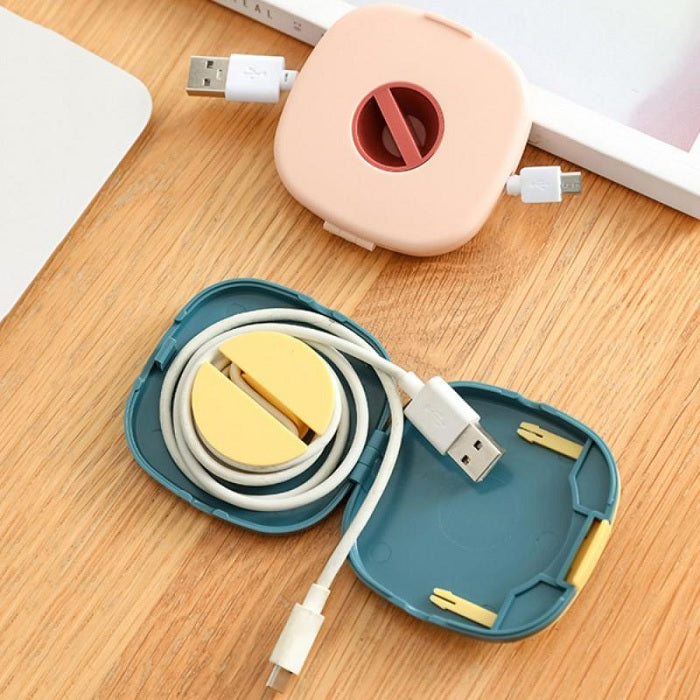 Earphone Rotatable Cable Case