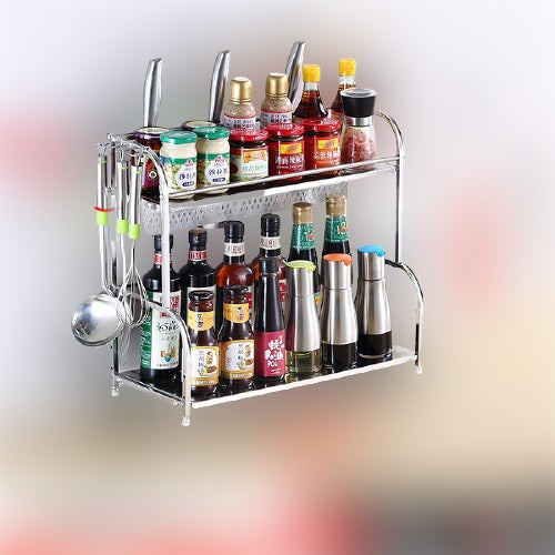 Stainless Steel Double Layer Kitchen Organizer