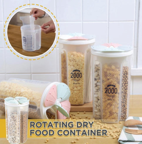 Kitchen Storage - Transparent Sealed Cans/Jars/Storage Box 4 Section (2000ml)