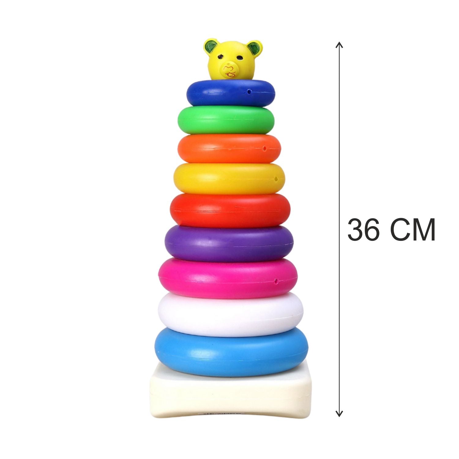 Plastic Baby Kids Teddy Stacking Ring Jumbo Stack Up Educational Toy 9pc