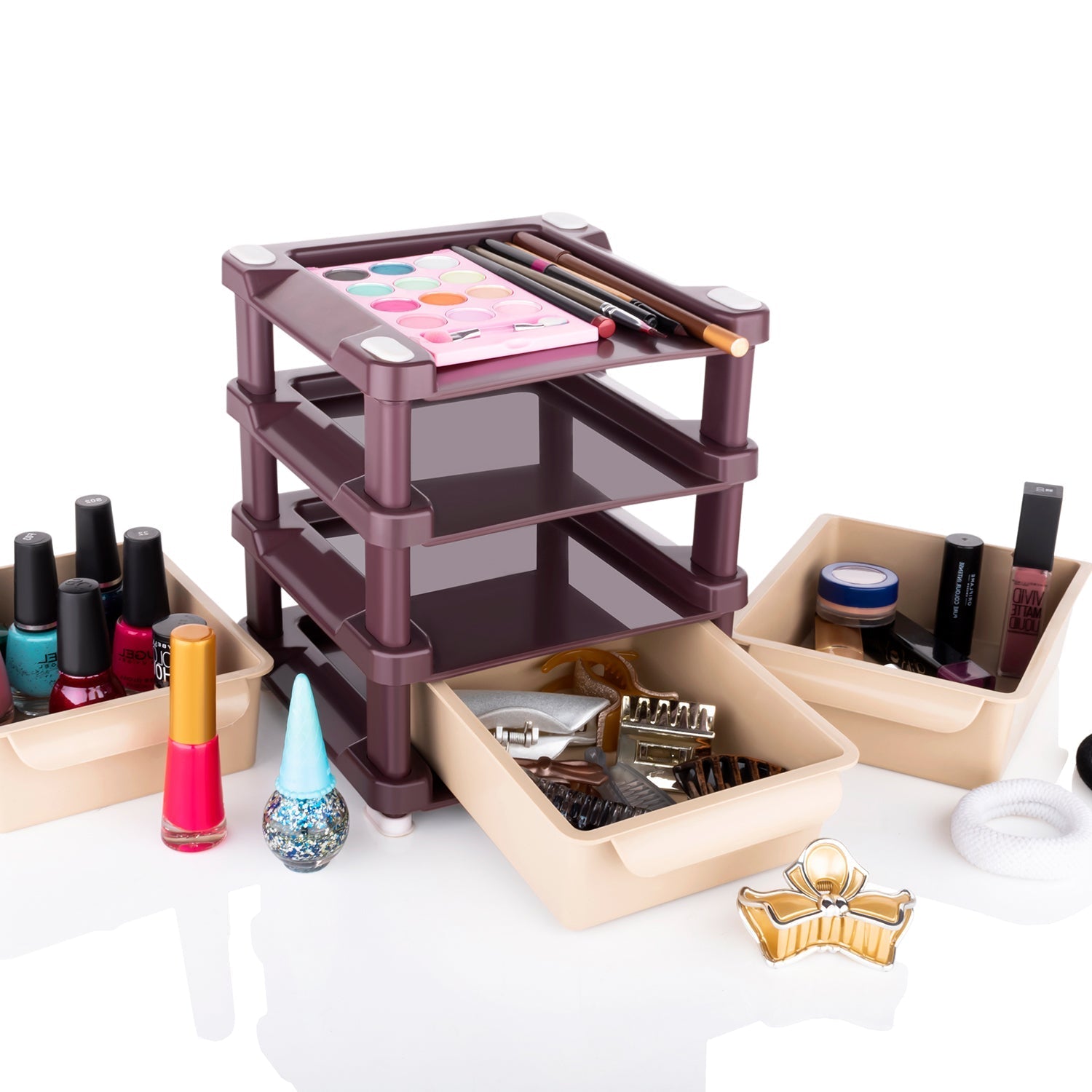 Mini 3 Layer Drawer Used for storing makeup equipments and kits used by womens and ladies.