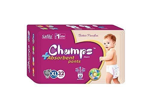 Premium Champs High Absorbent Pant Style Diaper Extra Large(XL) Size, 32 Pieces (956_XLar_32) Premium Champs High Absorbent Pant Style Diaper Extra Large(XL) Size, 32 Pieces (956_XLar_32)