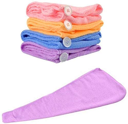 Quick Turban Hair-Drying Absorbent Microfiber Towel/Dry Shower Caps (1 Pc)