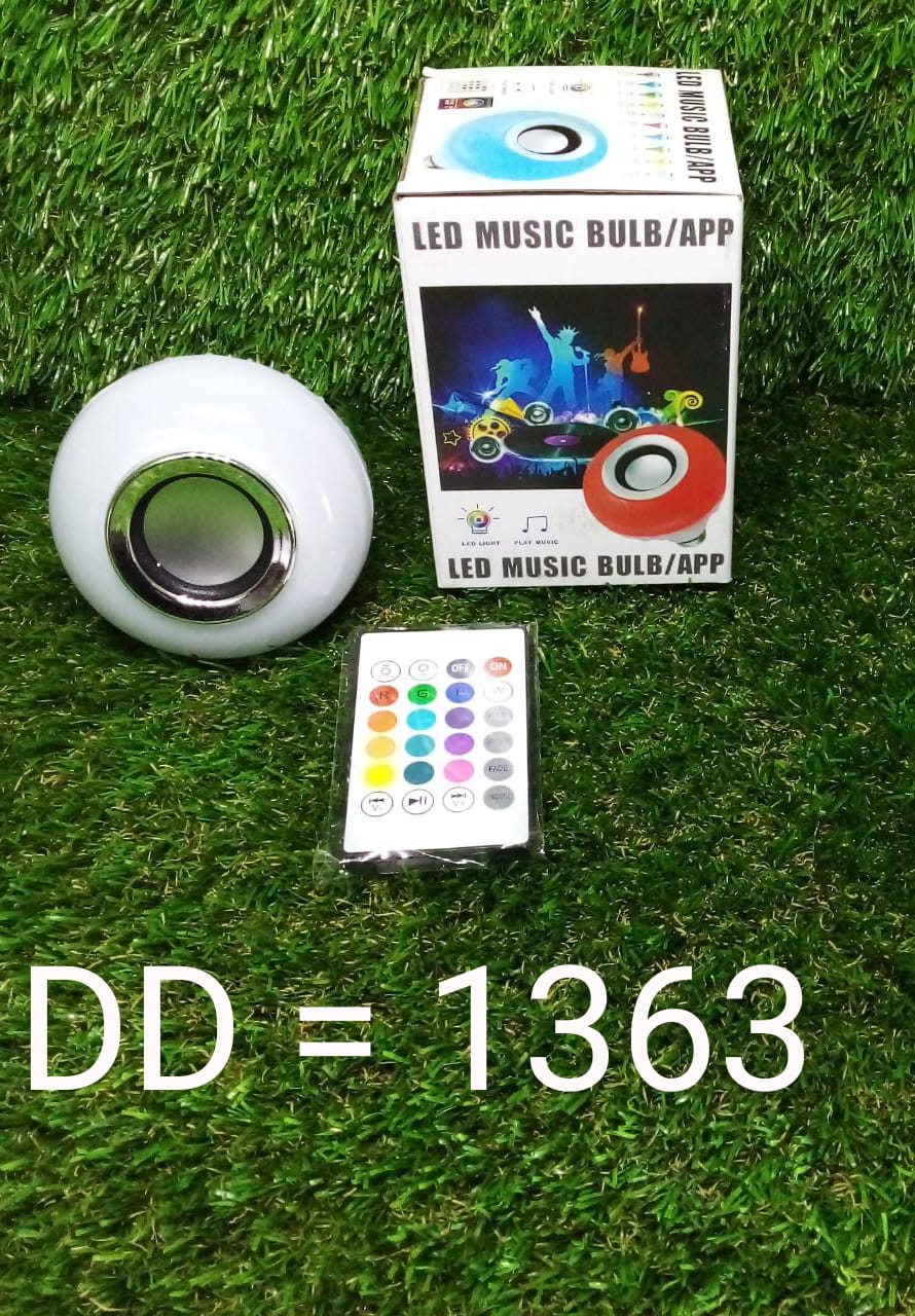 Wireless Bluetooth Sensor 12W Music Multicolor LED Bulb with Remote Controller